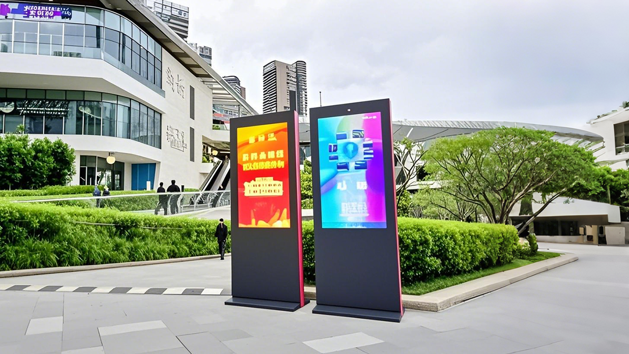 康維偉業(yè)戶外立式廣告機：汕頭交通規(guī)則宣傳新利器